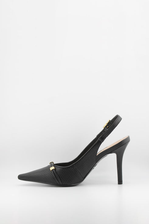 Luz da lua Perforated Slingback Pointed-Toe Pumps